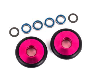 Pink Aluminum Wheelie Bar Wheels & Bearings