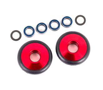 Red Aluminum Wheelie Bar Wheels & Bearings