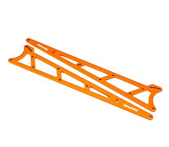 Orange Aluminum Wheelie Bar Side Plates (2)