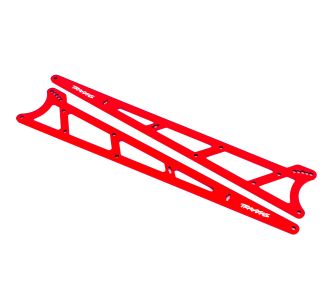 Red Aluminum Wheelie Bar Side Plates (2)