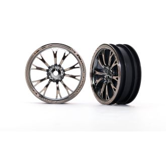 Weld Black Chrome Front Wheels (2)
