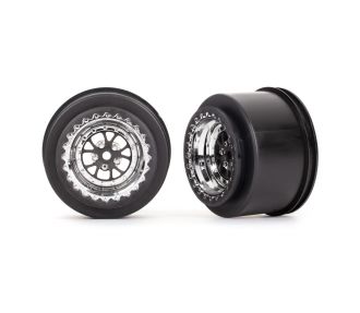 Weld Chrome and Black Rear Wheels (2)
