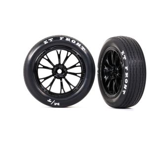 Weld Gloss Black Front Wheels & MT Tires (2)
