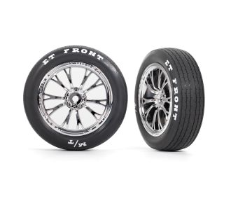 Weld Chrome Front Wheels & MT Tires (2)