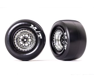 Weld Black Rear Wheels & Sticky MT Tires (2)