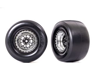 Weld Black Rear Wheels & Smoke MT Tires (2)