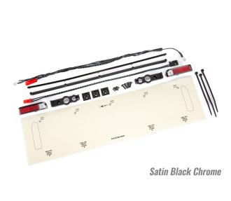 Drag Slash Red LED Tail Lights w/ Satin Blk Trim