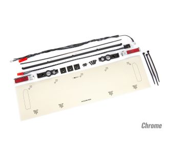 Drag Slash Red LED Tail Lights w/ Chrome Trim