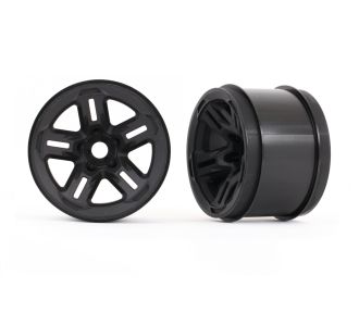 3.8" Black 5-Spoke Wheels (2)