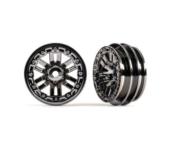 1.0" Black Chrome Wheels (2)