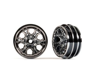 1.0" Black Chrome Wheels (2)