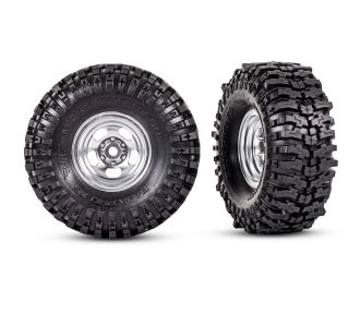 TRX-4M 1" Satin Wheels w/ MT Baja Pro Tires (2)