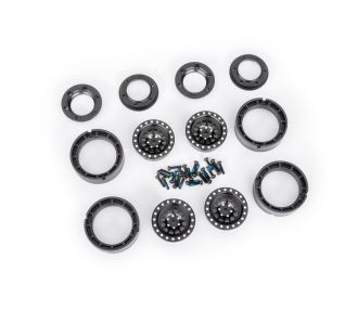 TRX-4M 1" Black Aluminum Beadlock Wheels (4)