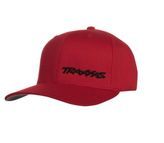 Traxxas Logo Flexfit Hat Curve Bill Red/Black