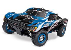 Traxxas Slayer Pro 4X4 (59076-3) three-quarter view (blue)