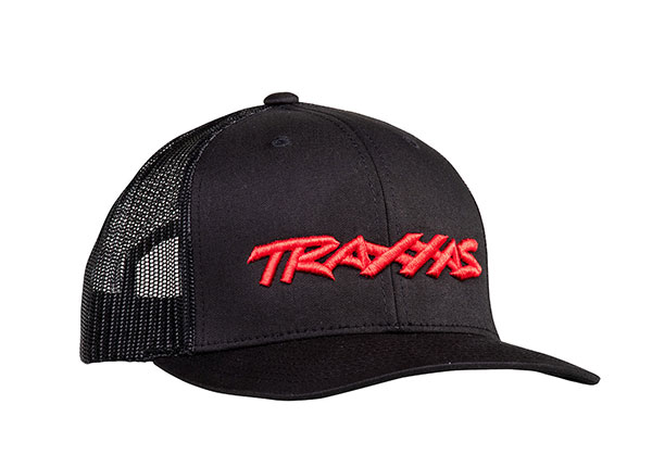 Black Curved-Bill Hat w/ Red Logo
