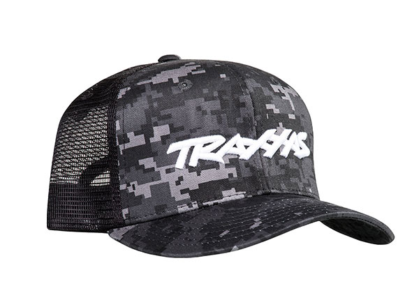Camo Curved-Bill Hat w/ White Logo