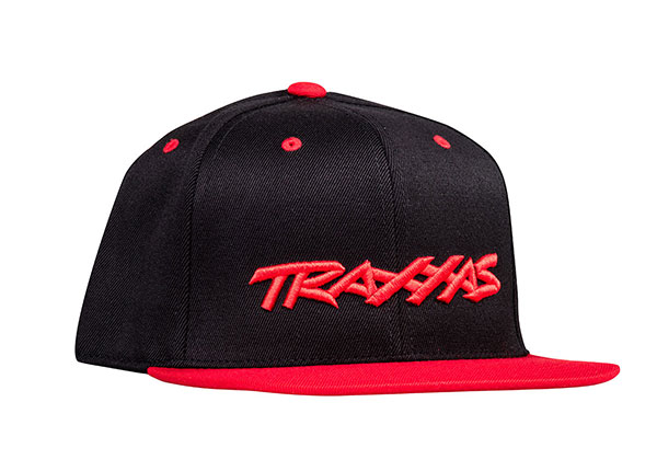 Red & Black Flat-Bill Hat w/ Red Logo