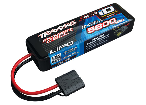 5800 mAh 7.4 Volt 2-Cell LiPo Battery