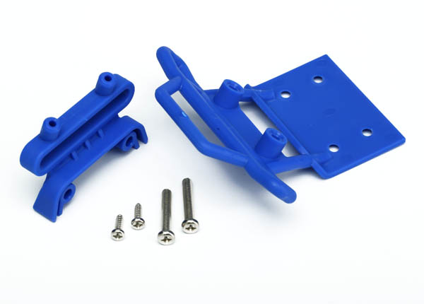 Blue Front Bumper and Bumper Mount