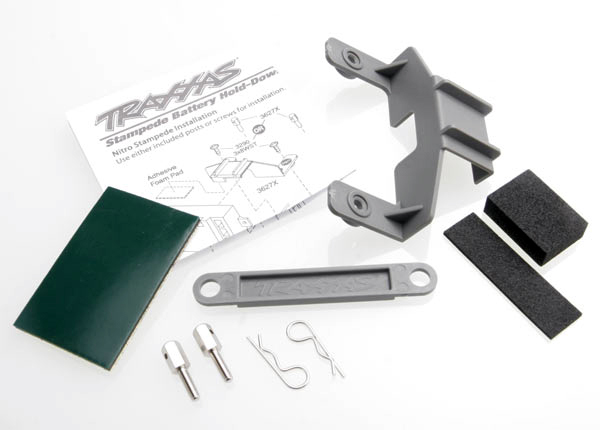 Gray Battery Hold-Down with Hardware