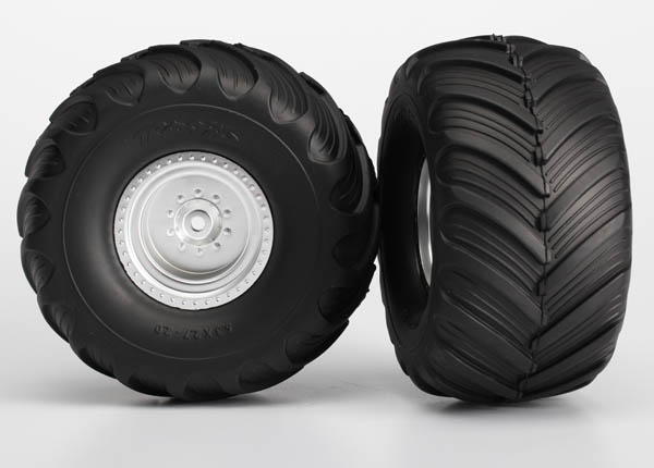 Satin Chrome Wheels with Terra Groove Tires (2)