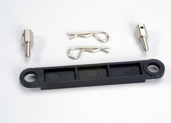 Black Battery Hold-Down Plate with Hardware Black Battery Hold-Down Plate with Hardware