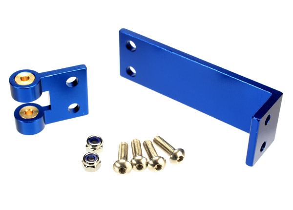 Blue Aluminum Rudder Mount with Hardware Blue Aluminum Rudder Mount with Hardware