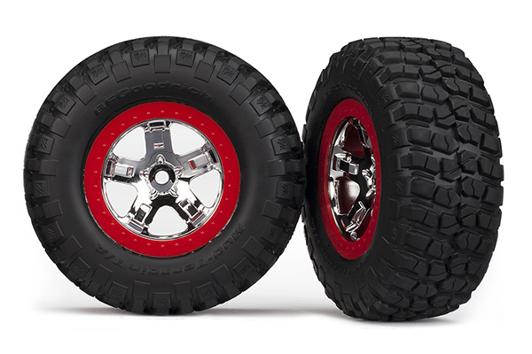 SCT Chrome & Red Wheels & BFGoodrich Tires (2)