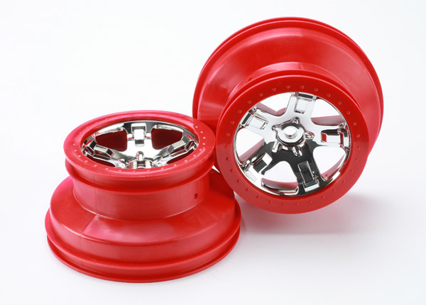 SCT Chrome & Red Wheels (2)