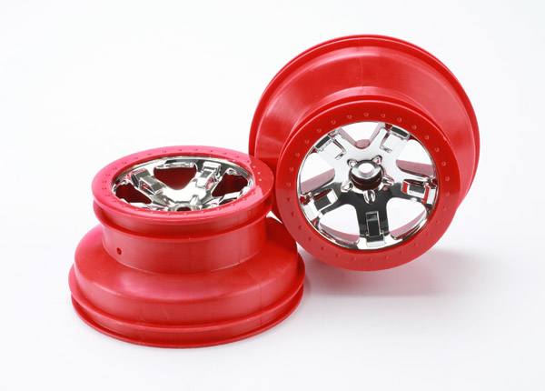 SCT Chrome & Red Wheels (2) SCT Chrome & Red Wheels (2)