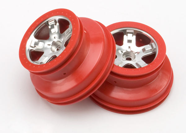 SCT Satin Chrome & Red Wheels (2)
