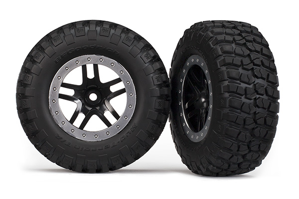 SCT Black & Satin Chrome Wheels & BFGoodrich Tires (2)