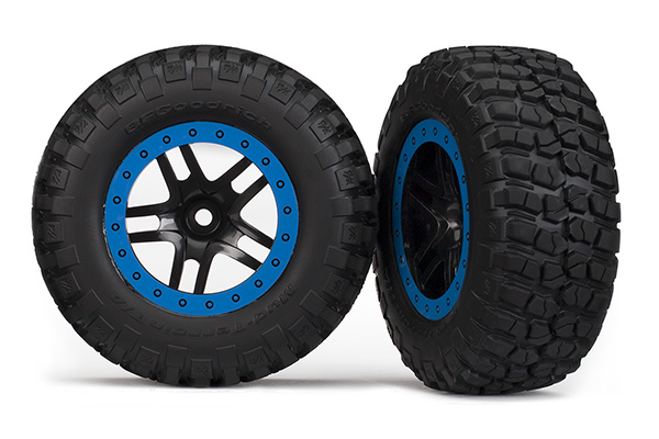 SCT Black & Blue Wheels with BFGoodrich Tires (2)