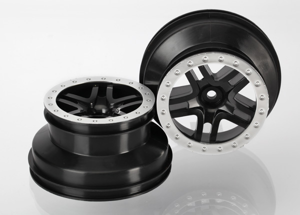Split-Spoke Black & Satin Chrome Wheels (2)