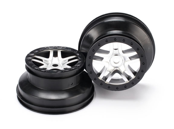 Split-Spoke Satin Chrome & Black Wheels (2)