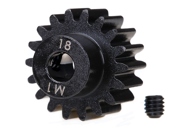 18-Tooth Machined Pinion Gear (1.0 Mod) 5 mm Bore+B2288