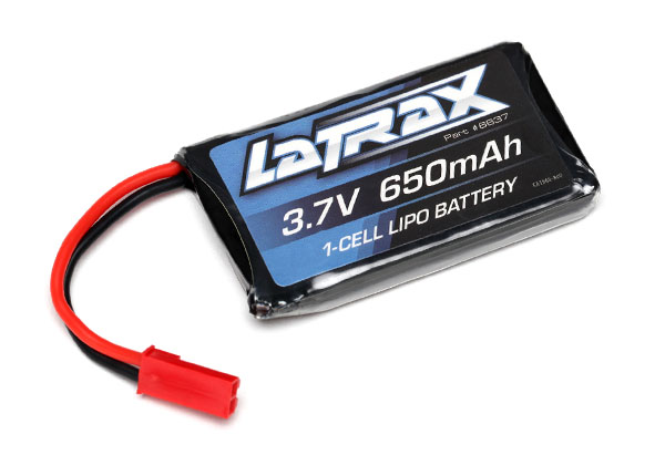 650 mAh 3.7 Volt 1-Cell LiPo Battery