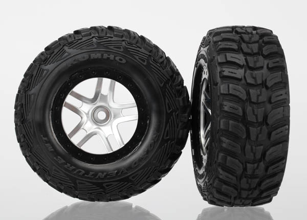 Satin Chrome & Black Wheels w/ S1 Kumho Tires (2)