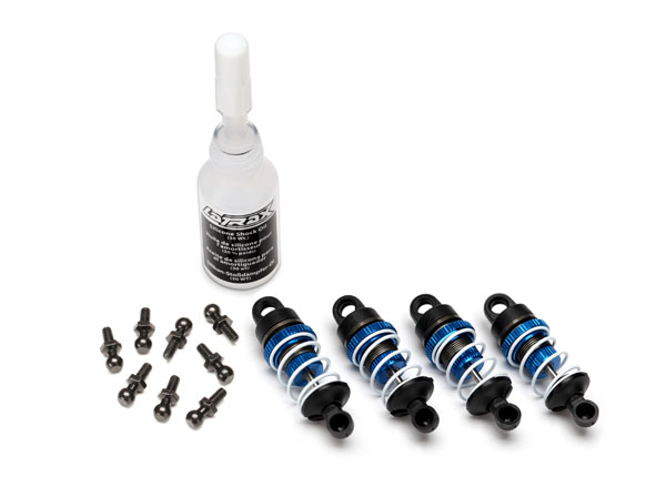 Blue Aluminum Shock Set w/ Springs & Ball Mounts