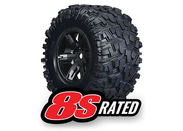 X-Maxx Black Wheels w/ Maxx AT Tires (2)