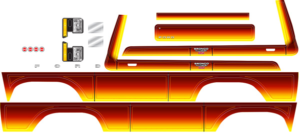 TRX-4 1979 Bronco Sunset Decal Sheet