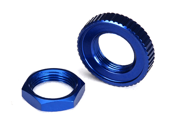 Blue Aluminum Servo Saver Collar and Nut Blue Aluminum Servo Saver Collar and Nut