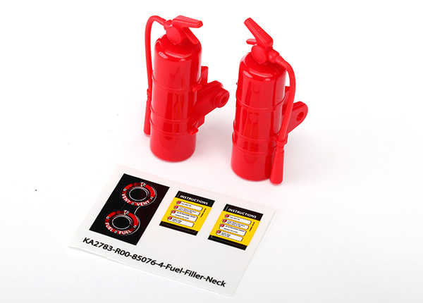 Replica Red Fire Extinguishers with Decals (2)