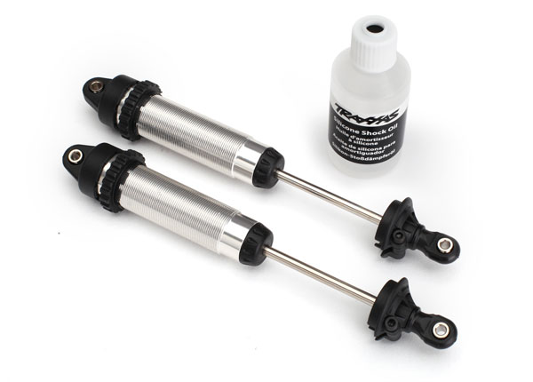 139 mm Silver Aluminum GTR Shocks (2)