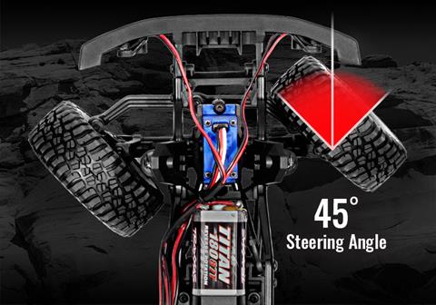 45° STEERING ANGLE