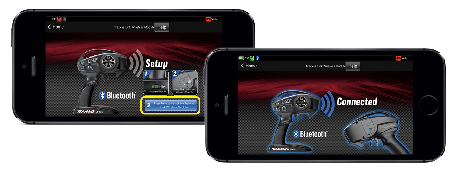 Tap the blue button on the Setup screen
