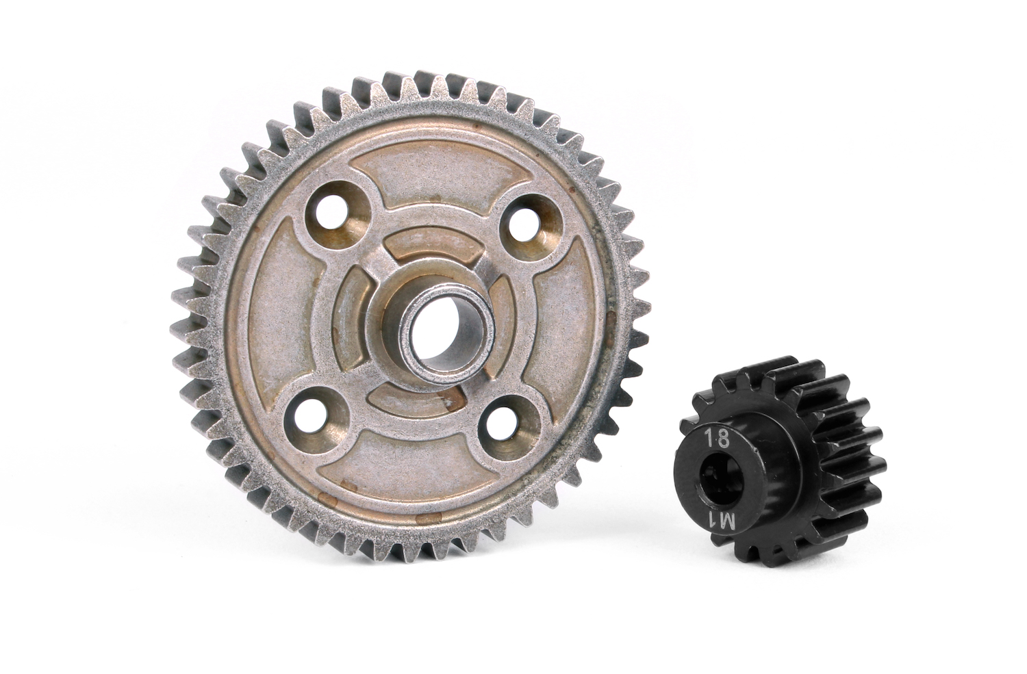 Pinion and spur gear