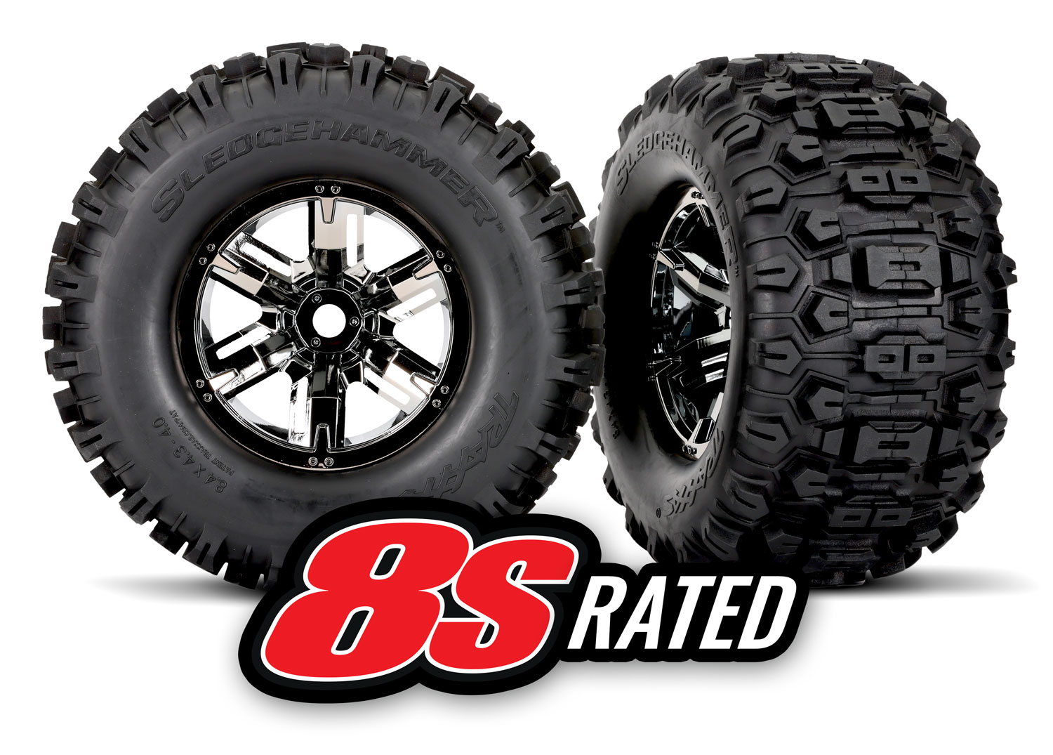 X-Maxx Sledgehammer Tires (black chrome)