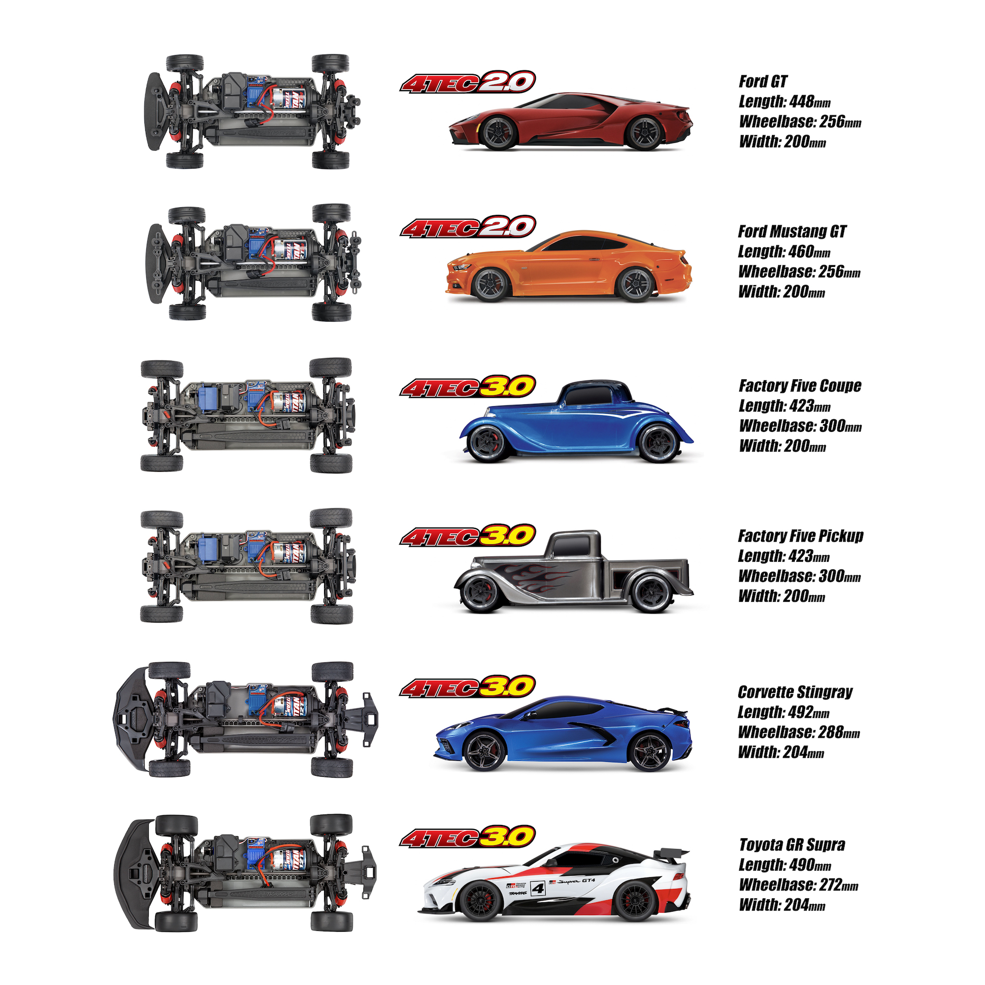 4-Tec Sizes